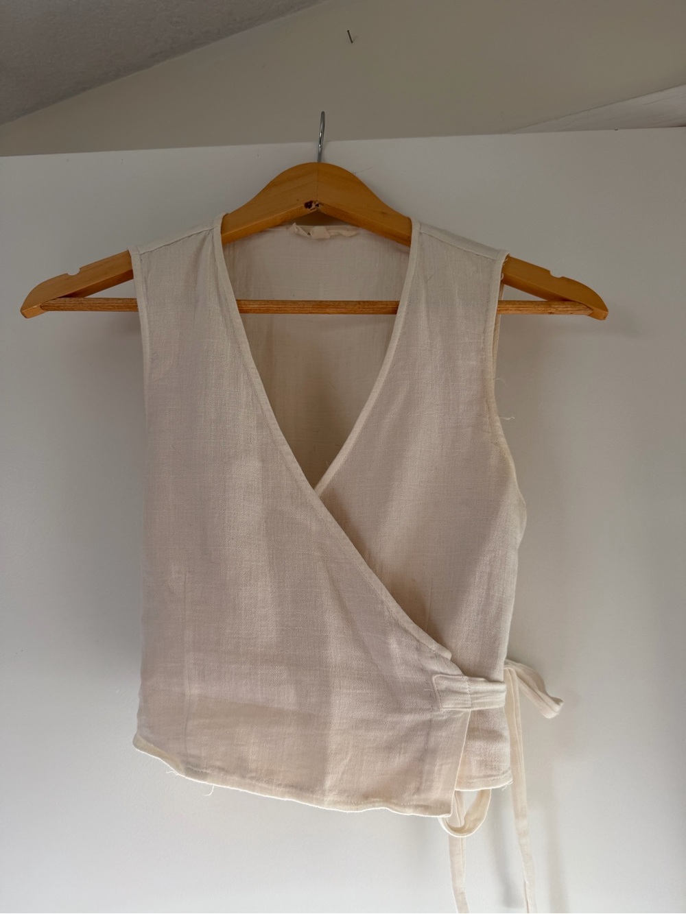 Women's Linen Wrap Tank Top